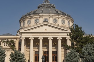 Bucharest, Romania. October 29th 2023. The Romanian Athenaeum, a concert hall in the center of