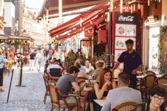 Bucharest, Romania. October 29th 2023. A popular restaurant in Grand Old Town of the Romanian