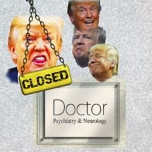 Symbolic image, Trump at the psychiatrist, Quo vadis USA, Trump and Maga movement as a threat to US