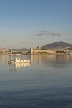 Bodrum, Mugla, Turkey. April 21st 2022 Beautiful morning light on Bodrum harbour with a medieval