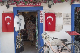 Bodrum, Mugla, Turkey. April 23rd 2022 Trendy boutique selling women's clothes in the downtown
