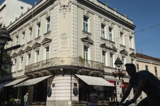 Belgrade, Serbia. May 27th 2019 The architecture of Knez Mihailova Street in the Serbian capital