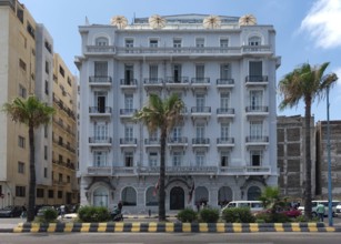 The heritage Windsor Palace Hotel on the Mediterranean Sea front of Alexandria, one of the