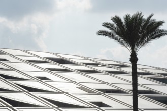 Alexandria, Egypt. December 2nd 2022 Architectural detail of the Bibliotheca Alexandrina a major