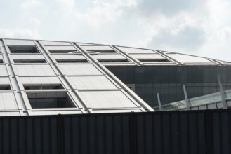 Alexandria, Egypt. December 2nd 2022 Architectural detail of the Bibliotheca Alexandrina behind a