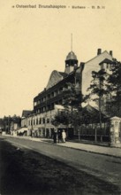 Historic postcard around 1900, Baltic resort Brunshaupten i.M., spa hotel, historic town on the