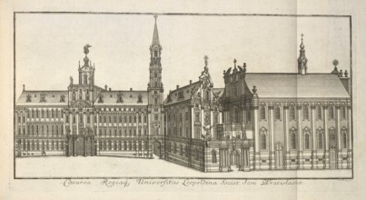 View of Leopoldina University in Wroclaw, now Wroclaw, Poland, which was run by the Jesuits.