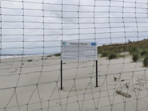 Border between Poland and the Russian exclave of Kaliningrad on the fresh spit in Poland, secluded