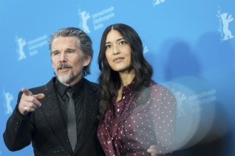 Ethan Hawke and Julia Jones during a photocall for the film The Widget at the Berlinale at the
