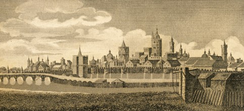 Valencia on the Mediterranean, Spain, Roman foundation, city wall with battlements, fortress, city