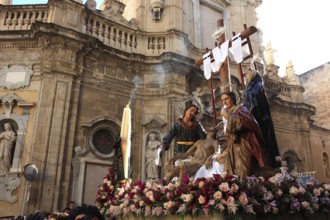 Sicily, old town of Trapani, Good Friday mystery procession La Processione dei Misteri, procession