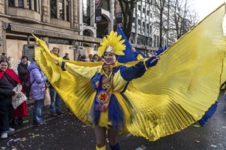 Foot group at the Düsseldorf Rose Monday procession, dancers, North Rhine-Westphalia, Germany