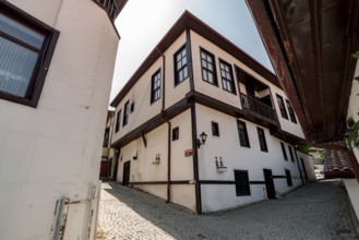 Ankara, Turkey. June 6th 2022 Restored old houses inside the city walls of Ankara castle, the old