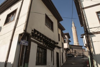 Ankara, Turkey. November 17th 2020 Restored old houses in Ankara castle, Turkey