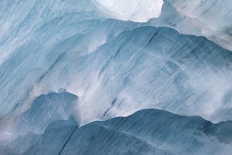 Ice details in Glacier Cave, Ice Cave, Morteratsch Glacier, Engadin, Graubünden, Switzerland