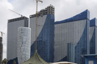 Batumi, Georgia. July 21st 2025. The Orbi City hotel and apartment buildings, finished and under