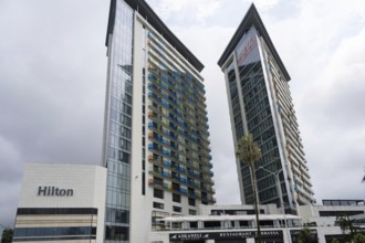 Batumi, Georgia. July 21st 2025. The Hilton and Marriott high-rise hotel and residence apartment