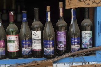 Sirince Village, Selcuk, Izmir Turkey. May 1st 2017. Local wine for sale Sirince village near