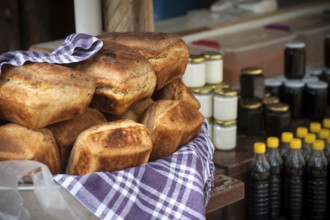 Sirince Village, Selcuk, Izmir Turkey. May 1st 2017. Home made bread for sale in Sirince village