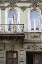 Tbilisi, Georgia. August 26th 2025. Ornate architectural detail of doors and windows of a