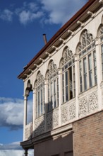 Tbilisi, Georgia. September 12th 2025. Beautiful restored traditional Georgian design houses in the