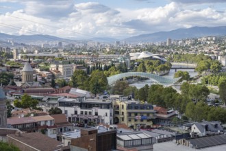 Tbilisi, Georgia. September 12th 2025 Panoramic city view of Tbilisi, the Georgian Capital with its
