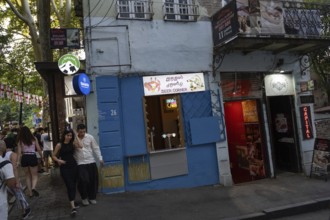 Tbilisi, Georgia. August 19th 2025 Busy nightlife with people visiting bars, cafes and restaurants