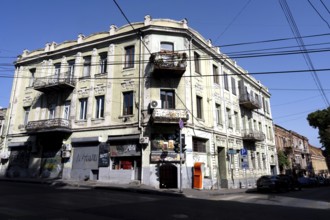 Tbilisi, Georgia. August 5th 2025. Traditional Georgian designed houses in the streets near the Dry