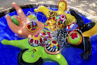 Colourful fountain, Giardino dei Tarocchi, Tarot Garden, by Niki de Saint Phalle, near Capalbio,