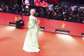 Pamela Anderson on the Red Carpet in front of the premiere of Rosebush Pruning at the Berlinale at