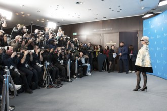 Pamela Anderson (actress) at a photocall for the film Rosebush Pruning at the Berlinale at the