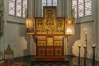 Altar of the Catholic parish church of St. Peter and Paul in Straelen, North Rhine-Westphalia,