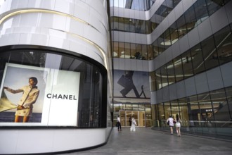 Bangkok, Thailand. March 19th 2025. Chanel fashion store advertisement displayed, near the entrance
