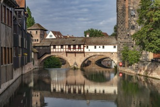 Henkersteg und Pegnitz, Nuremberg, Bavaria, Germany