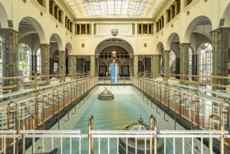 The fountain hall in the Bad Kissingen state swimming pool, Lower Franconia, Bavaria, Germany