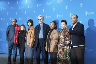 The Berlinale jury members (from left to right) Shivendra Singh Dungarpur, Ewa Puszczynska, Bae
