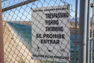 Buckeye, Arizona - The Central Arizona Project canal brings Colorado River water to the desert of