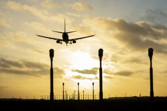 Boeing 737 commercial passenger airliner jet aircraft of Ryanair airways in flight on approach to