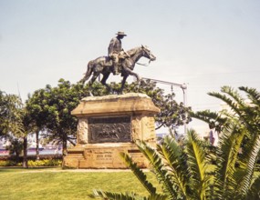 The Dick King statue, memorial to British colonist and trader, Durban, KwaZulu Natal, South Africa,