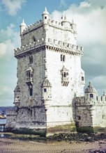 Belém Tower, Tower of Saint Vincent, a 16th-century fortification, Lisbon, Portugal, Europe 1968