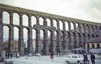 Roman aqueduct of Segovia, Segovia, Castile and León, Spain, Europe, 1968