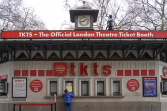 London, UK. January 29th 2025. The Lodge, Leicester Square Box Office theatre ticket booth selling