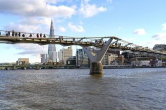London, UK. January 31st 2025. The Millennium Bridge, known as the London Millennium Footbridge, is
