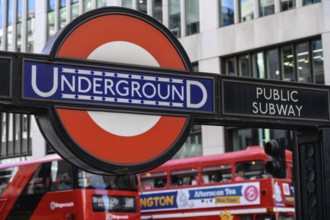 London, UK. January 30th 2025. An iconic London Underground sign, part of the London transport