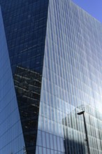 Close-Up architectural detail of a modern glass fronted office building in the city of London,