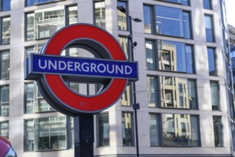London, UK. January 30th 2025. An iconic London Underground sign, the famous logo is a symbol of