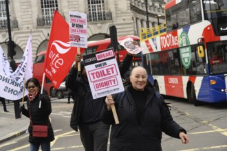 London, UK. January 30th 2025. Members of Unite the Union representing bus drivers have called on