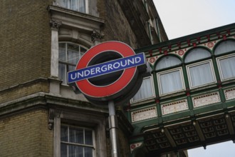 London, UK. January 30th 2025. An iconic London Underground Tube sign and classic British