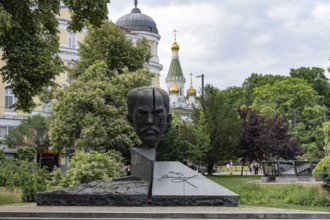 Sofia, Bulgaria. June 21st 2025. Monument to Stefan Nikolov Stambolov was a Bulgarian politician,