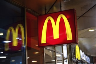 Sofia, Bulgaria. June 21st 2025. MacDonald's Corporation brand logo, known as the Golden Arches is